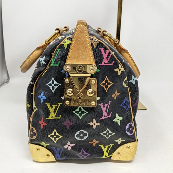 Louis Vuitton Speedy Handbag Multicolor Black 30 - Picture 5 of 15